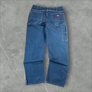 Dickies Carpenter Jeans Mens 36x32 Blue Y2K Baggy Wide Leg Dungaree Workwear 90s